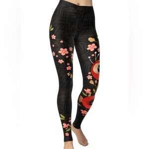 Fiercepulse Snakes & Flowers Yoga Leggings